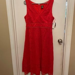Taylor - Red Lace Dress - Size 12 - NWT